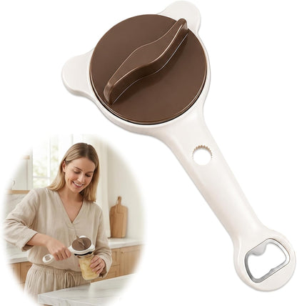 4 in 1 Adjustable Jar Opener with Non-Slip Claws, Bottle Opener for Seniors | Ideal for seniors, arthritis sufferers and weak-handed users. Lid remover, Beer bottle opener, water bottle opener