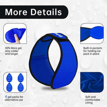 Wisdom Teeth Ice Pack Head Wrap Jaw Face Ice Pack with 4 Gel Packs