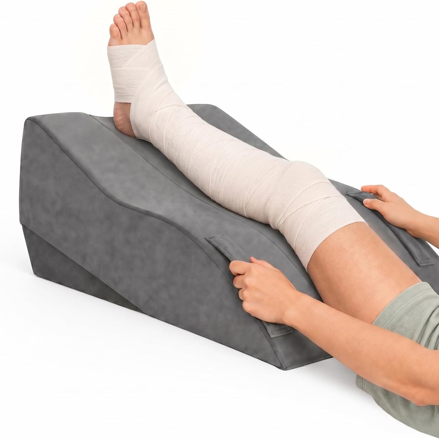 Adjustable Height Leg Elevation Pillows for After Surgery, Single Leg