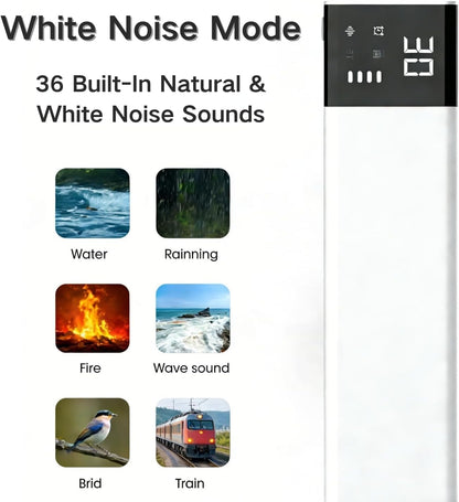Pillow Speaker for Sleeping - Bone Conduction Under Pillow Speaker (White) | For Side Sleeper, 36 Built-in White Noise, Auto Off Timer, Portable for Home & Travel, Wireless Bluetooth, Supports TF Card