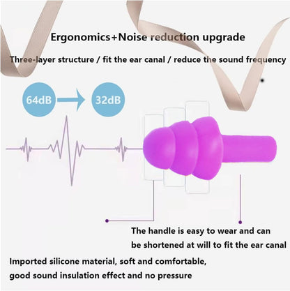 Earplugs for Sleeping Noise Cancelling, 8Pairs Reusable Ear Plugs