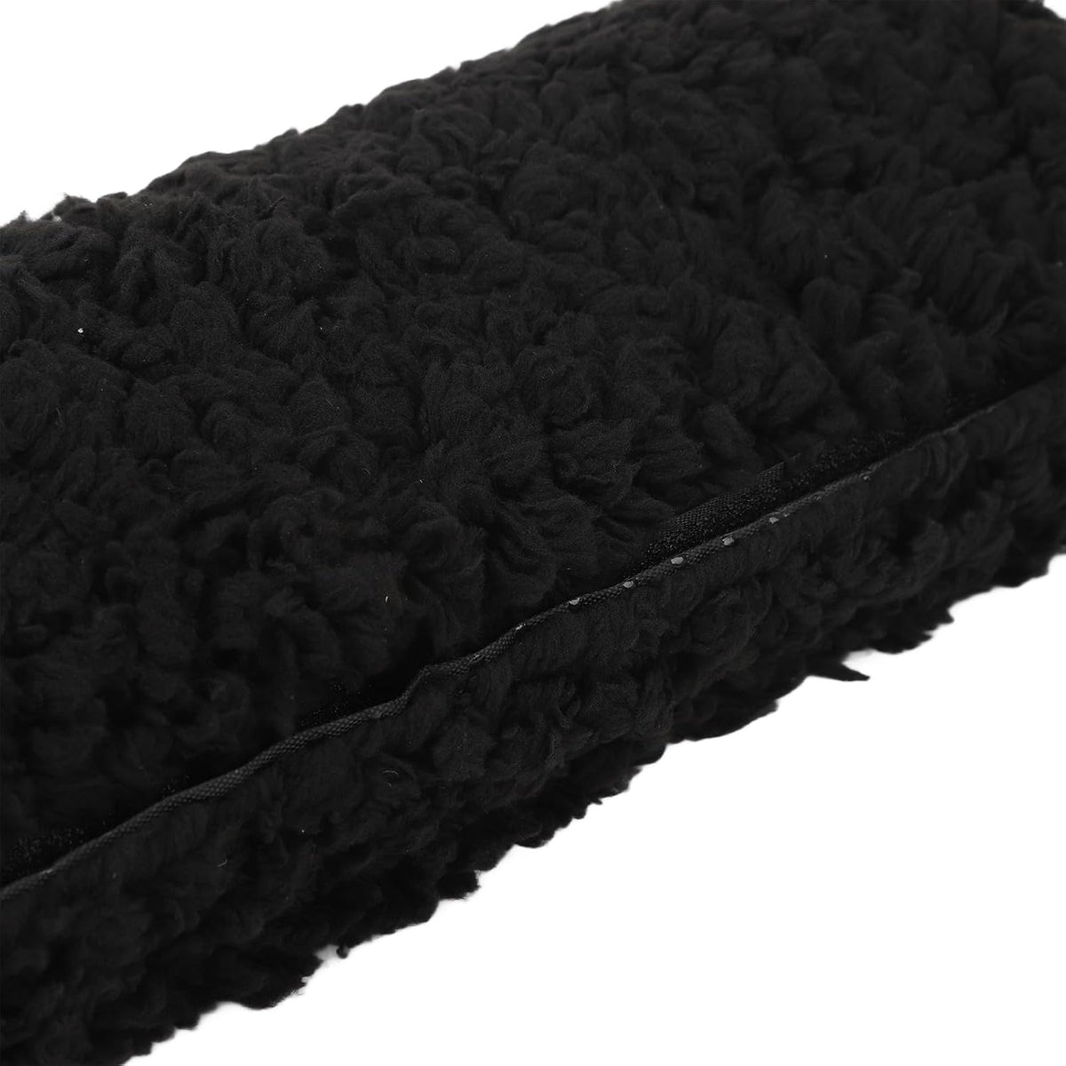 Brrnoo Sheepskin Chair Armrest Pad, Fleece Armrest Cushion for Chairs, Enhanced Comfort and Skin Protection Armrest Protector for Home or Office Use Fits Most Chairs (Grey)