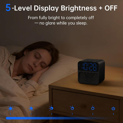 AuroraCalm Extra Loud Alarm Clock for Heavy Sleepers with 115dB Alarm