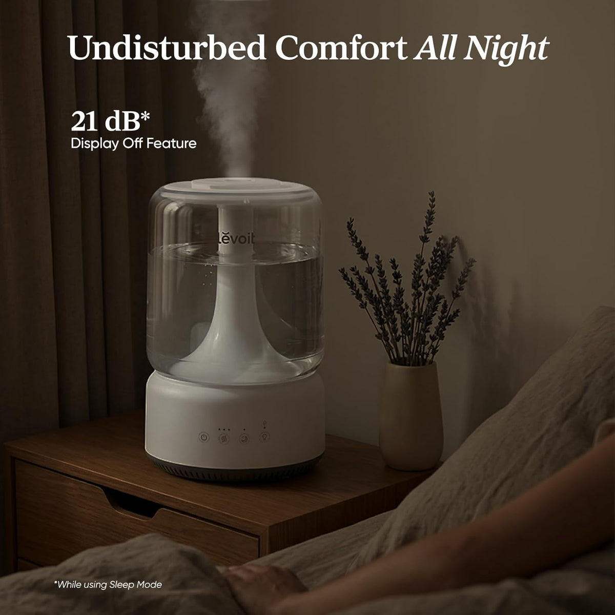 Levoit Humidifiers for Bedroom, Smart Warm and Cool Mist, Symptom Relief