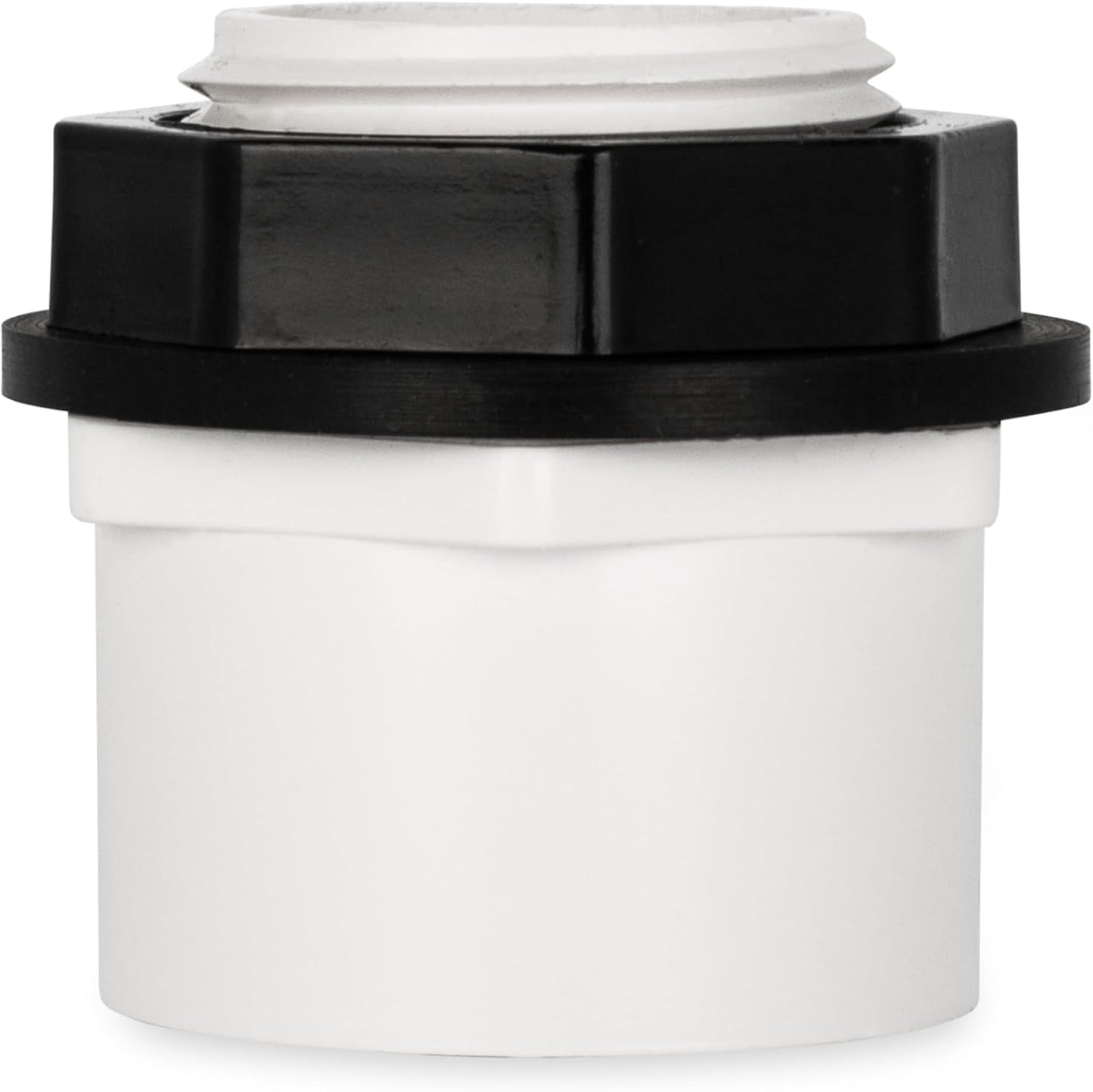 Camco Stackable Washing Machine Drain Pan - Measures 25″ (L) x 27″ (W) ID & 28″ (L) x 30″ (W) x 2 7/16″ (H) OD - Great for Apartment-Sized Washers/Stackable Units - 1"/1.5" PVC Drain Fitting (21006)