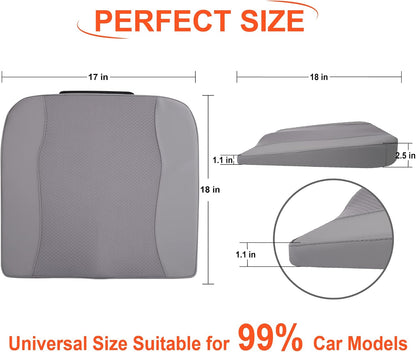 Lofty Aim Car Seat Cushion, Memory Foam Car Seat Cushions for Long Driving | Comfy Car Seat Pillow for Pain Relief, Driver Seat Cushion Adds Height, Butt Cushion for Car, Truck, Office Chair, Black