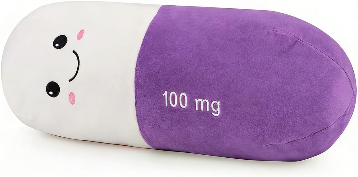 Cervical Neck Roll Pill Pillow, Cylinder Bolster Chill Pillows with Washable Cover, Round Neck Pillows Support for Bed Sleeping, Designed for Head, Neck, Lumbar, Legs Back and Yoga (Grey, M)