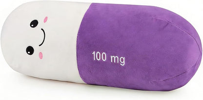 Cervical Neck Roll Pill Pillow, Cylinder Bolster Chill Pillows with Washable Cover, Round Neck Pillows Support for Bed Sleeping, Designed for Head, Neck, Lumbar, Legs Back and Yoga (Grey, M)