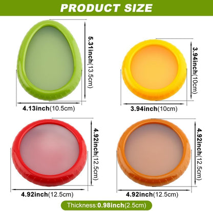 T-Raputa Avocado Saver and Tomato Holder - Set of 4 | Reusable Storage Containers,for half an avocado For Fridge, Ideal for Garlic, Onions, Lemons, and Potatoes