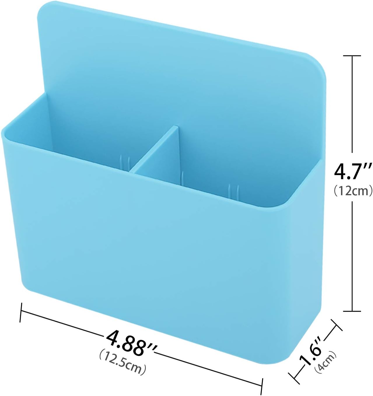 MoKo Magnetic Pen Holder, Pencil Accessories Whiteboard Organizer, White | Magnetic dry erase marker holder has two compartments and an ABS body for whiteboards, refrigerators and lockers.