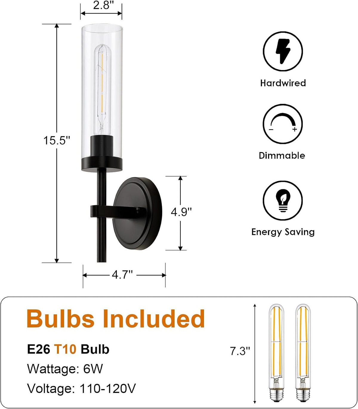 Wireless Wall Sconces with Remote Control, Battery Operated Wall Sconce Set of 2, Black & Gold Rechargeable Dimmable Wall Light for Bedroom Living room Bathroom Hallway Entryway Stairwell, 3000K