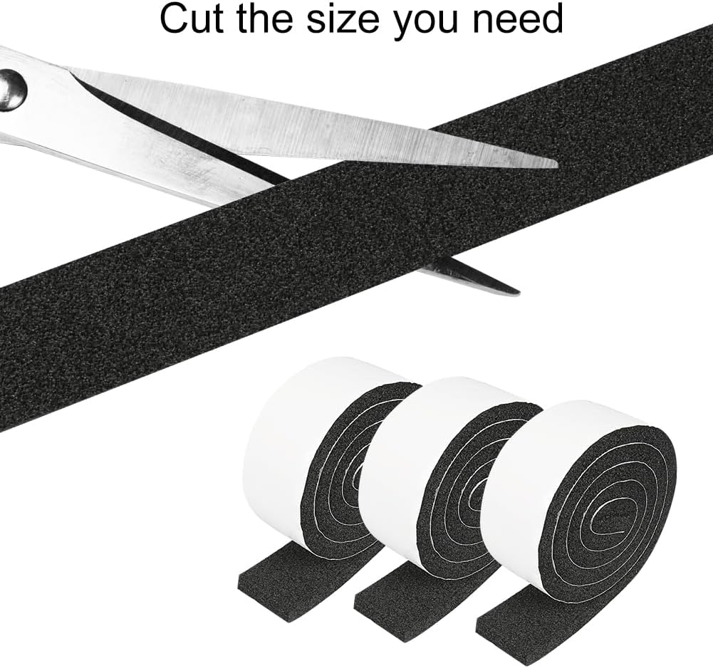 2 Rolls Foam Seal Tape for Door Window Insulation, Soundproof and Shockproof Foam Adhensive Strip, 3/8" Wx3/16 T Single Sided Foam Tape, Cold Air and Draft Closed Cell Seal Strip,Total 32FT