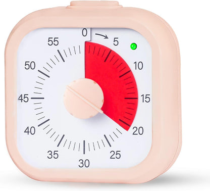 Visual Timer for Kids 60 Minute Countdown Timer Rainbow Disk Desk Timer Clock for Classroom Study Office Kitchen with Silent Operation (Purple)