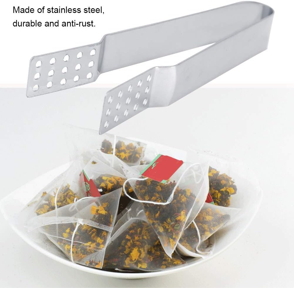 Tea Bag Squeezer Tea Bag Squeezer Tongs Multifunctional Stainless Steel Clamp/Holder Ergonomic Kitchen Gadget Safe for Squeezing Bags and Sealing Snacks 5 31 Inches
