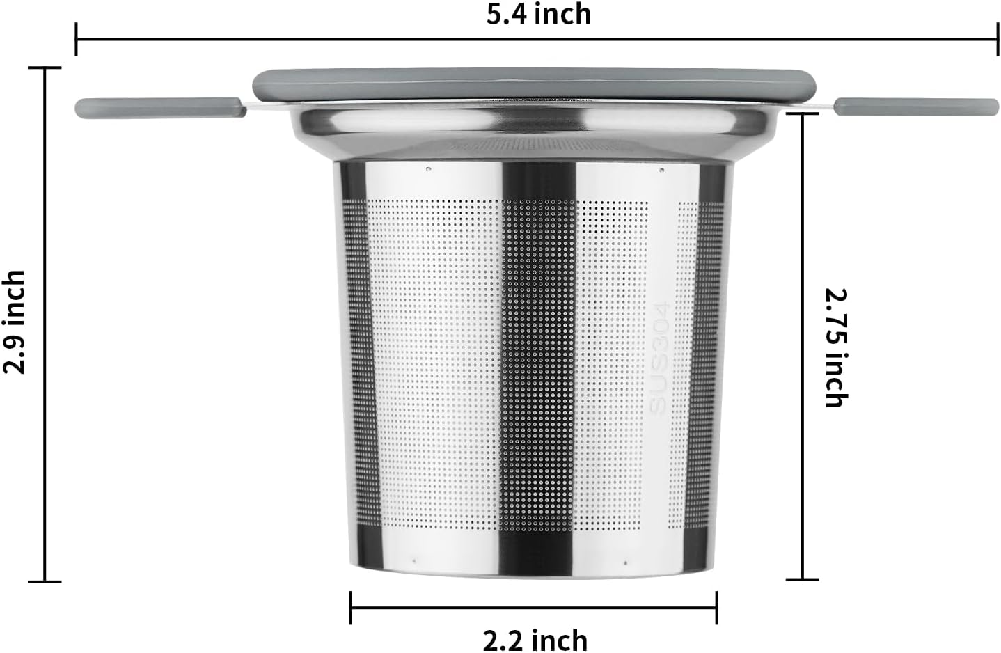 Ohtomber Stainless Steel Fine Mesh Tea Infuser for Loose Leaf Tea | Heat Proof Handles for Safe Grip, Fits Teapots Mugs & Cups, Rust Resistant, Easy to Clean, Versatile Tea Strainer & Diffuser