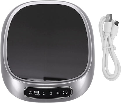 SUNGOOYUE Electric Coffee Warmer, Adjustable Temperature Coffee Warmer with 3 Heat Settings and 1 to 8H Auto Shut Off, Fast Heating Mug for Desk Office Home Use