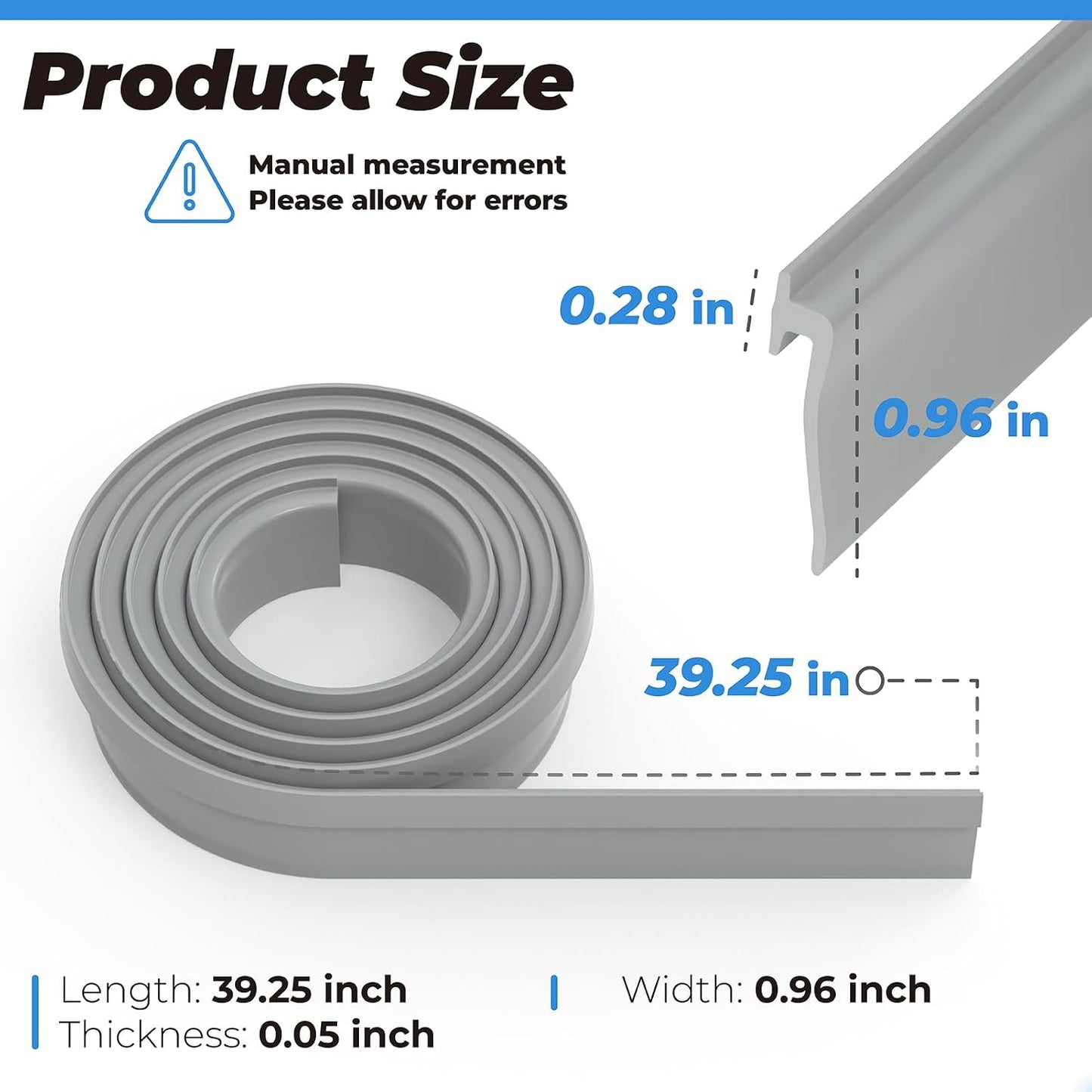 PalpitateC Shower Door T Drip Sweep Angled Gray Vinyl Framed Sweep fit for in Swing or Out Swing Doors Shower Door Bottom Sweep for Frameless Shower Door Seal 36" Long