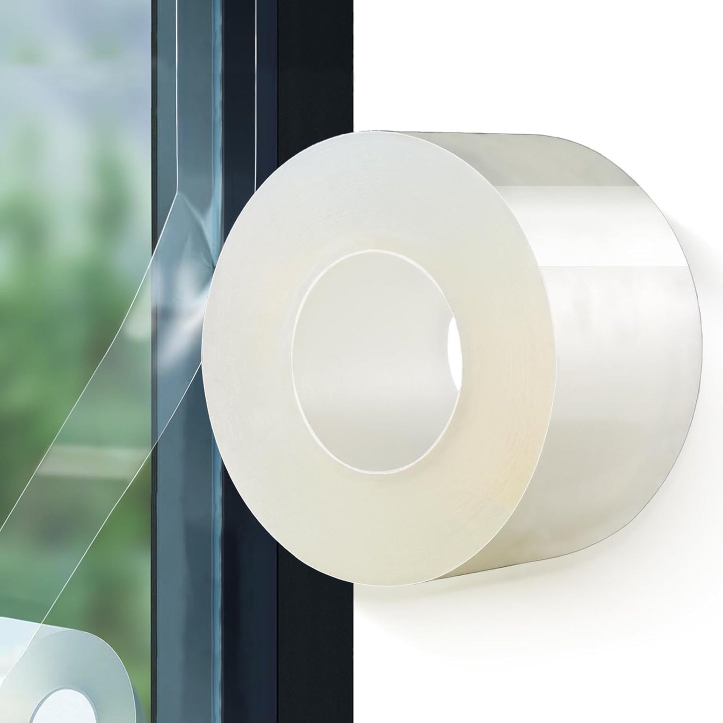 Window Weather Sealing Tape, No Residual Insulation Tape - Weather Stripping Draft Seal Tape for Doors, AC (White 2IN*66FT)