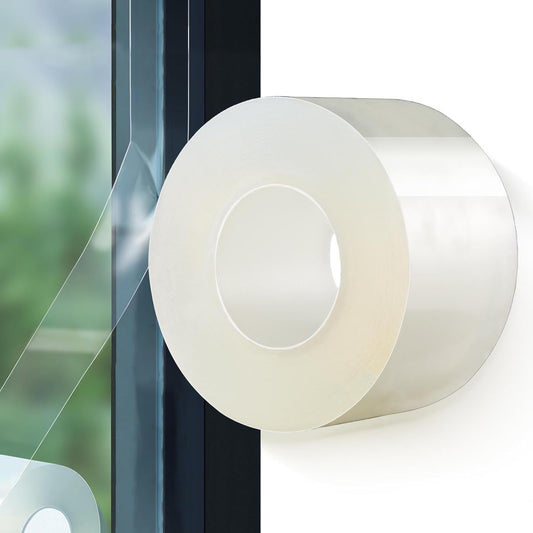 Window Weather Sealing Tape, No Residual Insulation Tape - Weather Stripping Draft Seal Tape for Doors, AC (White 2IN*66FT)