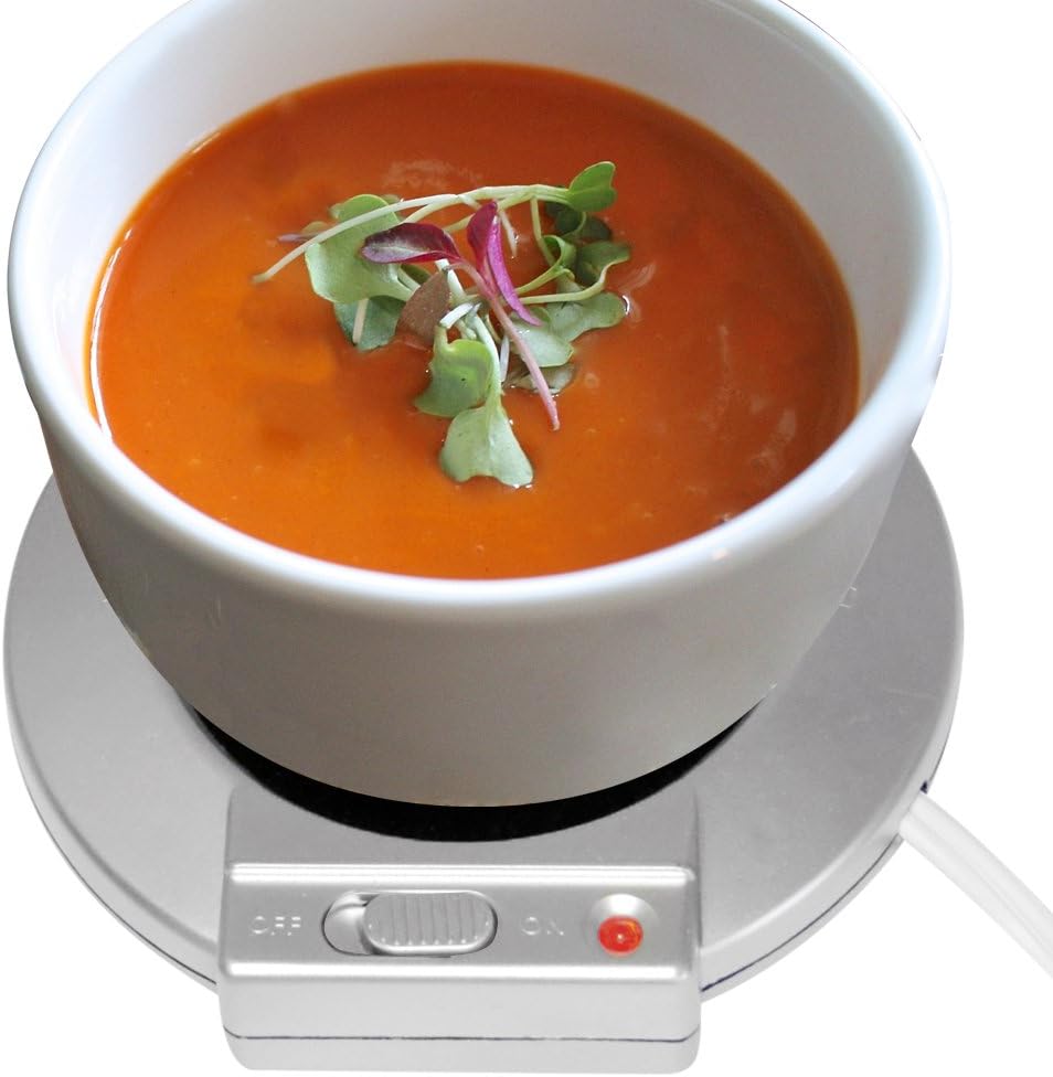 Evelots Electric Mug Warmer - Black - 16W - Stainless Steel