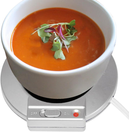 Evelots Electric Mug Warmer - Black - 16W - Stainless Steel