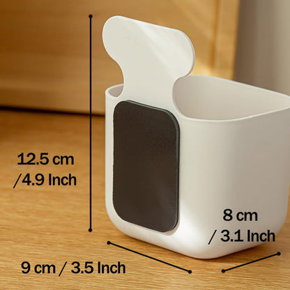 Fridge Magnetic Cup Storage Rack, Magnetic Locker Organizer for Pen, Holder for Laundry, Board, Desks, Dresser, White