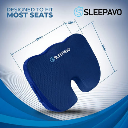 Sleepavo Office Chair Cushion, Seat Cushion for Tailbone Pain Relief Butt