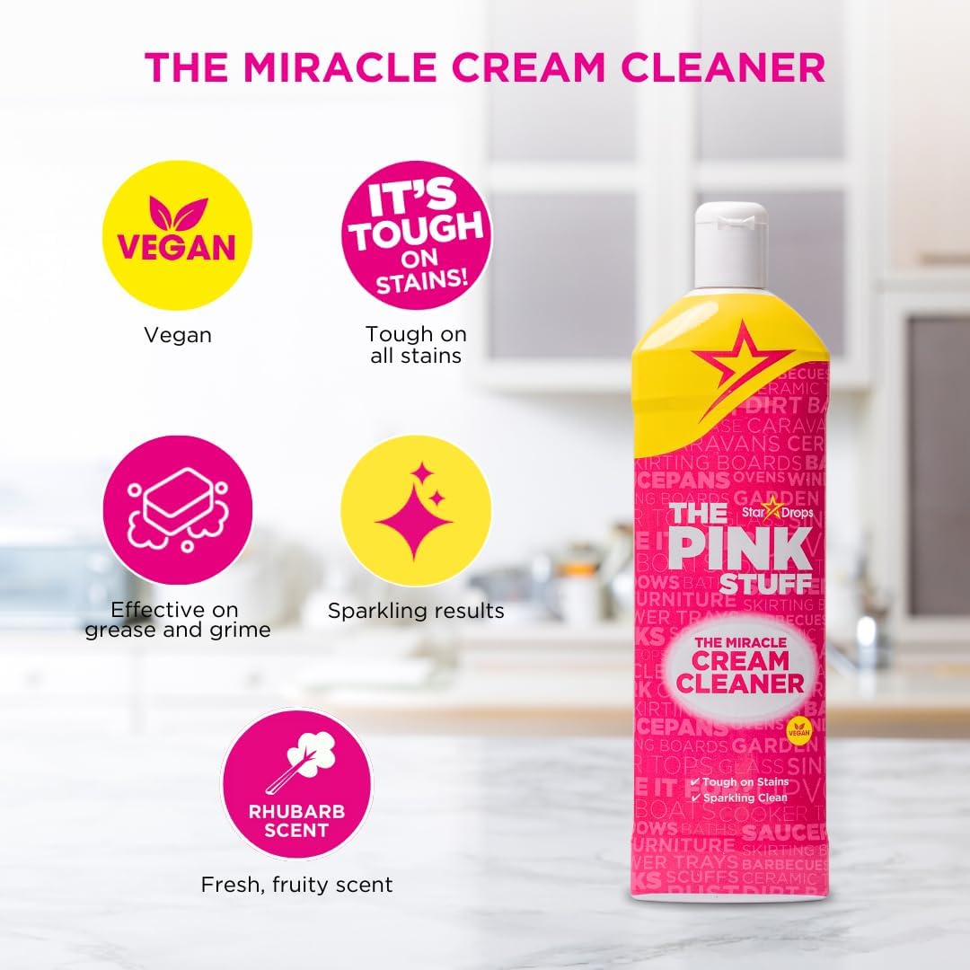 The Pink Stuff Miracle Cream Cleaner, 16.9 Fl Oz