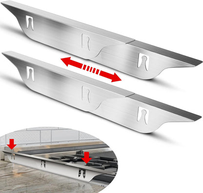 Stove Cover, Stove Guard, Stainless Steel Stove Gap Covers, Heat Resistant & Easy to Clean Stove Counter Gap Cover, Kitchen Stove Counter Gap Cover Eliminates Gap Between Counter & Appliances (2 pcs)