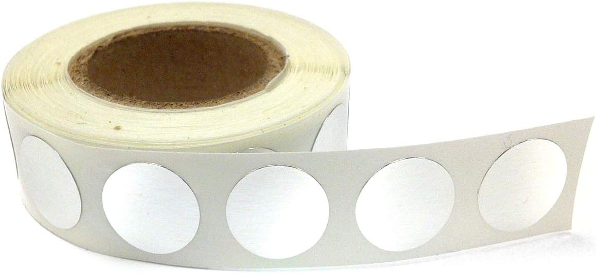 Blank Color Coding Stickers, Writable Surface â€“ 500 Permanent Labels per Roll (Yellow Fluorescent, 1.5" Circle)