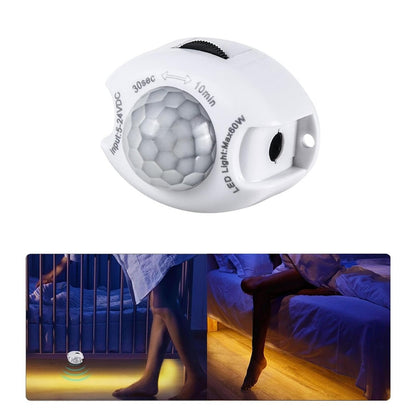 LED Lamp, Motion Sensor LED Strip Lights PIR Wireless Night Light Bedroom Baby Room Light YUBJIANG
