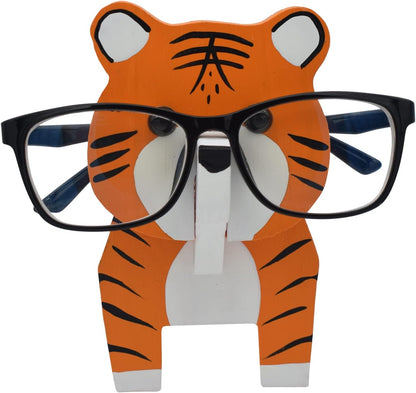 Creative Glasses Holder Stand, 3D Wooden Puzzle Animal Eyeglass Stand Home Office Desk Décor Gift (Cat)