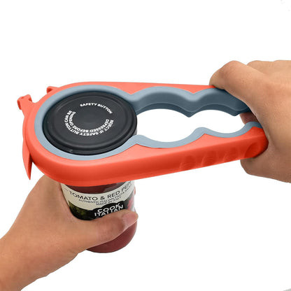 Jar Opener for Weak Hands, 5 in 1 Bottle Opener for Seniors with arthritis | Multifunctional Adjustable Lid Opener with Non-Slip Rubber Gripper Pad – Effortlessly Opens Jars, Bottles & Pop-Top Cans