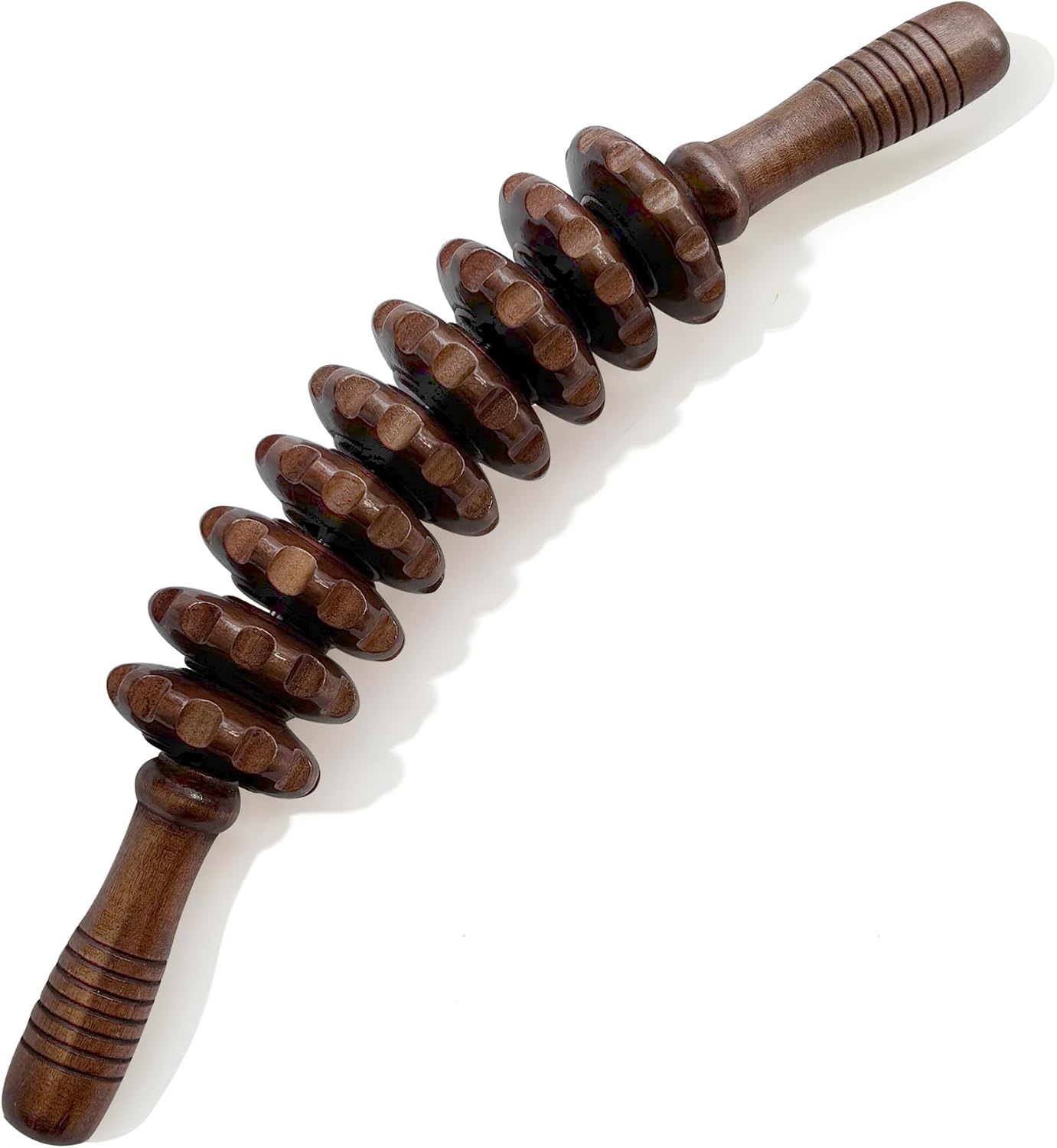 Manual Wood Therapy Massage Stick, Wooden Cellulite Muscle Roller for Legs | Body Sculpting, Lymphatic Drainage Massager, Wooden Massage Tools for Trigger Points Relief, Sore Muscle Recovery