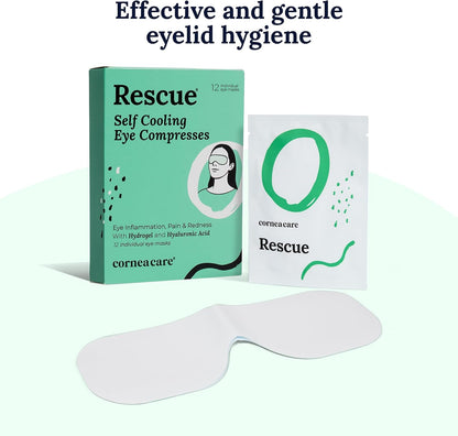 CorneaCare Rest Self Heating Warm Compress for Dry, Tired Eyes | 30 Count