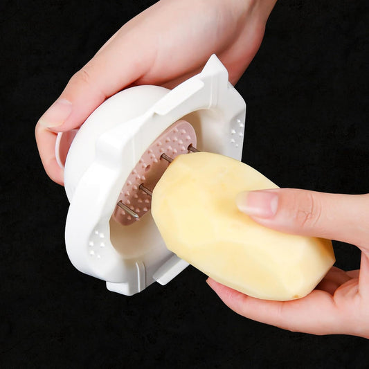 Operitacx 2Pcs Food Safety Holder Potato Grater Mandoline Slicing Finger Guard Protector Food Slicer Hand Guards for Chopping Grating Slicing ( Random Color)