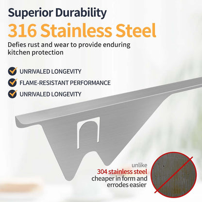 Stove Gap Covers Stainless Steel, 2 Pack Stove Gap Filler Easy Retractable Length 13.8" to 27.5", Width 0.79" Stove Gap Guards Range Trim Kit, Heat Resistant Guard Between Stove Top & Counter