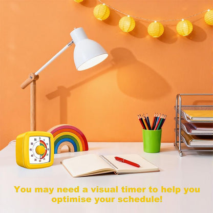 Visual Timer for Kids & Adults, 60 Minute Rainbow Countdown Timer, Time Management Tool for Classroom, Home, Kitchen, Office, School