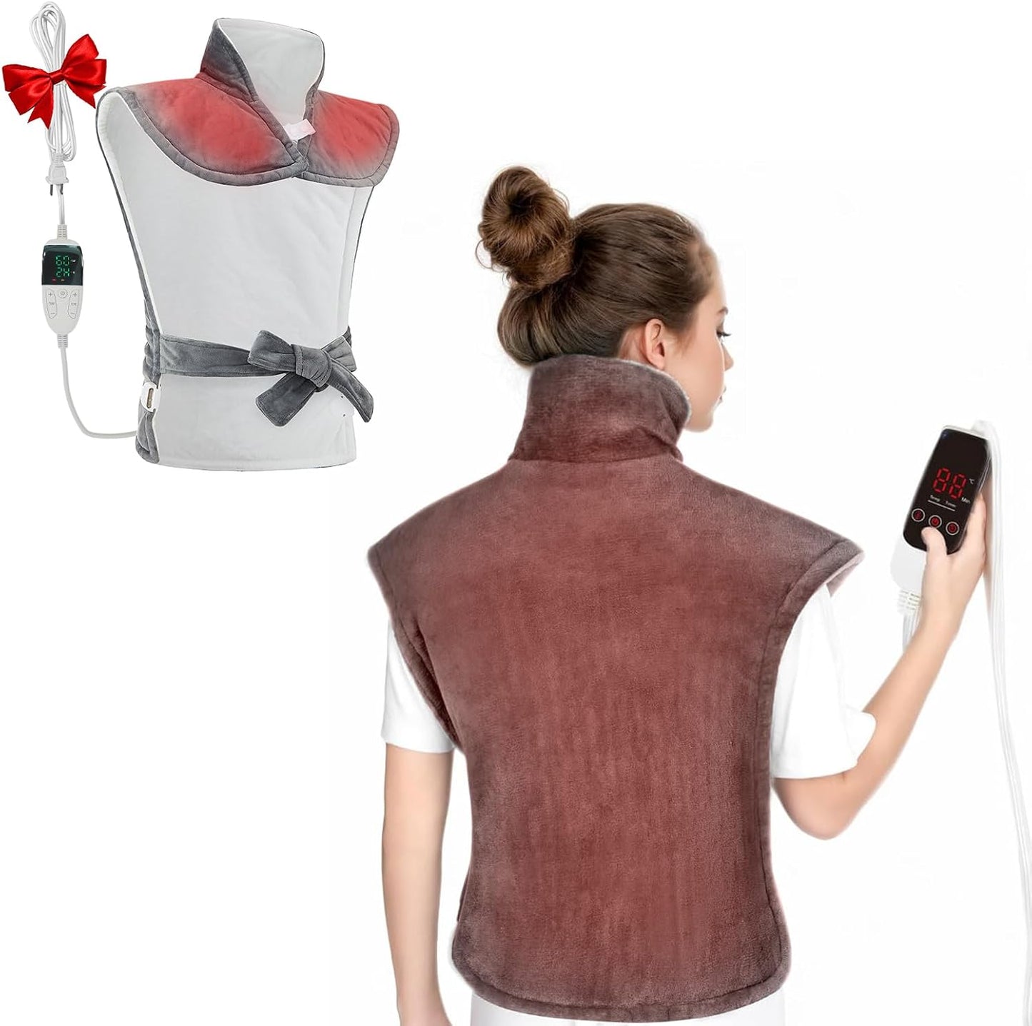 Large Electric Heating Pad for Full Body Pain Relief – 25"x37" Heating Pad for Neck, Back & Shoulder with 5 Heat Settings, Auto Shut-Off, & Timer, Ideal Gift for Man Women & Seniors