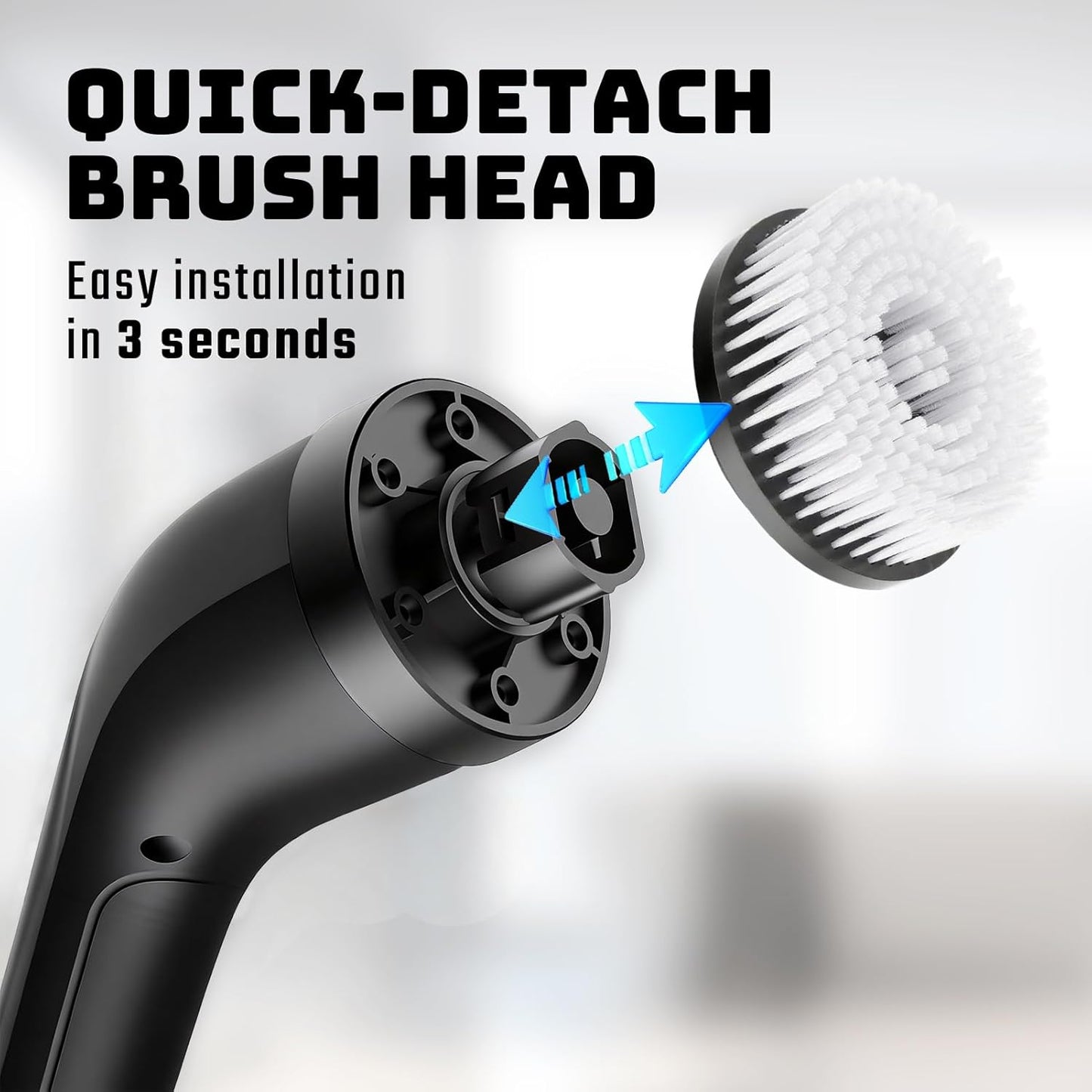 Highyes Electric Spin Scrubber for Cleaning Bathroom: Cordless Power Shower Scrubber - Electric Cleaning Brush for Tile Tub