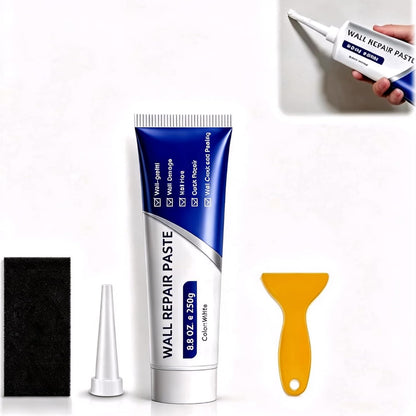 Drywall Repair Kit with Scraper, 2026 Upgrade Wall Repair Paste Tube for Holes & Cracks, Professional Drywall Patch Paste & Wall Repair Ointment for DIY Home Improvement (White) (1)