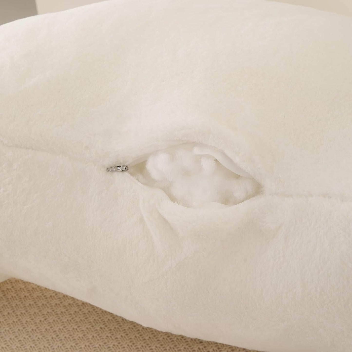 Reading Pillow with Arms for Sitting in Bed,Backrest,White Flannel,M | 17" Backrest Supports Back for College Students,Elbows & Forearms for Dorm Reading,Gaming,Watching TV