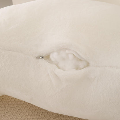 Reading Pillow with Arms for Sitting in Bed,Backrest,White Flannel,M | 17" Backrest Supports Back for College Students,Elbows & Forearms for Dorm Reading,Gaming,Watching TV