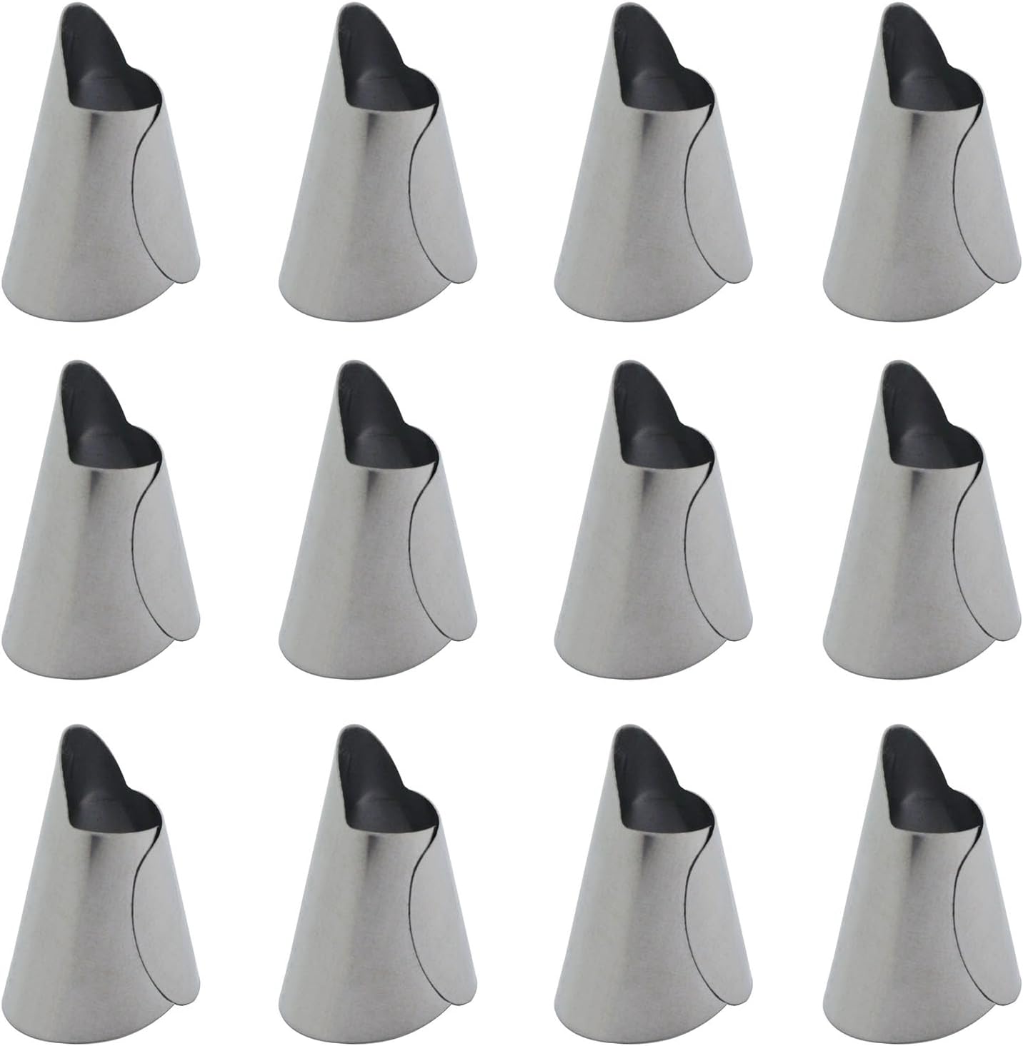 XGNG 20PCS Stainless Steel Finger Guard Peeler Kitchen Utensil Silver Metal Nail Protector Suitable for Cutting Machines and Seafood