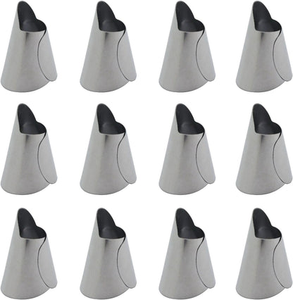 XGNG 20PCS Stainless Steel Finger Guard Peeler Kitchen Utensil Silver Metal Nail Protector Suitable for Cutting Machines and Seafood