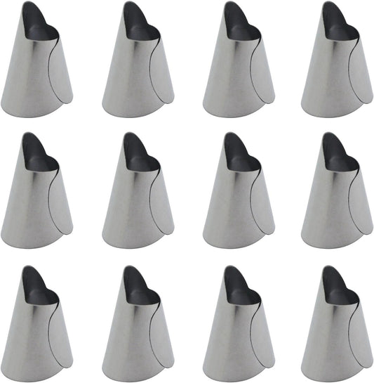 XGNG 20PCS Stainless Steel Finger Guard Peeler Kitchen Utensil Silver Metal Nail Protector Suitable for Cutting Machines and Seafood