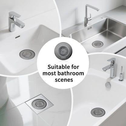 TRAPMATE Shower Drain Hair Catcher, 4.4" Anti-Clogging Bathtub Drain Cover | Easy Flip Cleaning, Traps Hair with Fast Drainage, Anti-Slip Drain Protector Fits Regular & Pop-up Drains (Patented Product)