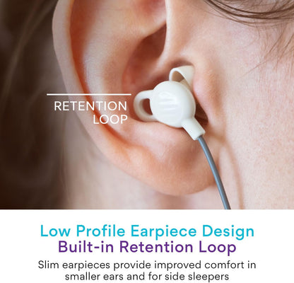 MEE audio SleepTones USB-C Wired Sleep Earbuds for Side Sleepers with Lightweight Low-Profile Silicone Earpieces, Noise Reduction Sleeping Headphones with Built-in Mic & Volume Controls (Beige)