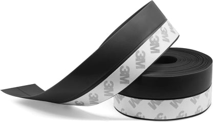 TAROSE Weather Stripping Door Seal, 33 Feet Long Transparent (Width 25mm) | Shower Door Seal Strip, Adhesive Silicone Tape, Door Draft Stopper, Blocks Drafts and Noise, for Doors & Windows