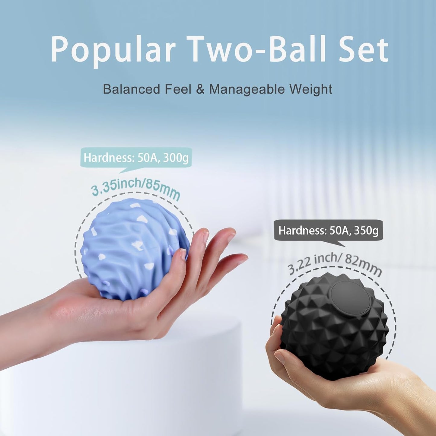 Silicone Lacrosse Balls for Yoga and Myofascial Release - Deep Tissue Massage,Trigger Point Therapy and Foot Plantar Fasciitis,Muscle Knots,Relieving Muscle Pain,Muscle Soreness Balls